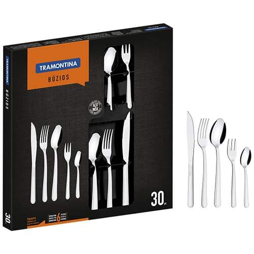 Faqueiro em Aço Inox Búzios 30pçs - Tramontina