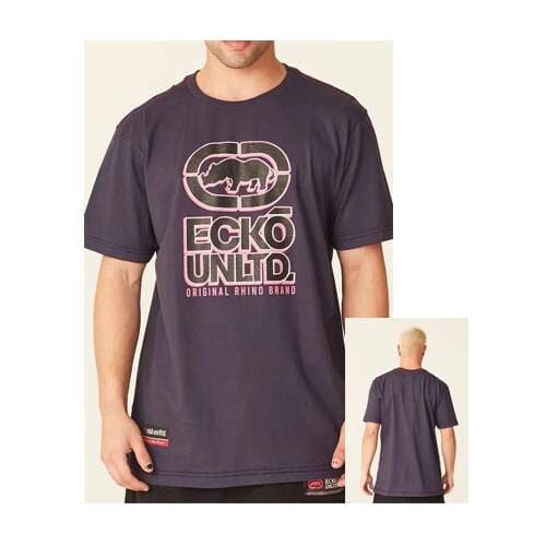 Camiseta Básica Masculina com Estampa Relevo Asfaltado Marinho - Ecko
