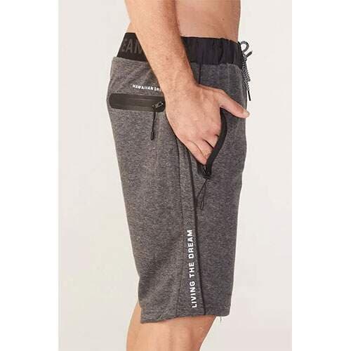 Bermuda de Moletom Masculina Black Melange - HD